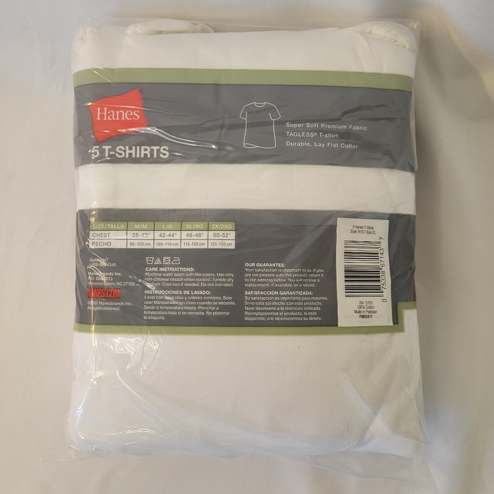 Hanes Classic White T-Shirts Pack - Picture 2 of 3